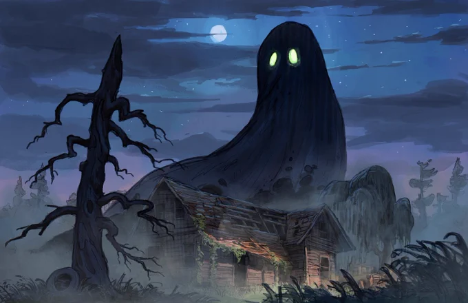 #PortfolioDay I like painting haunted corners, forgotten ruins, and of course, dinosaurs and their kin. Worked with Disney Animation, DreamWorks, Nickelodeon, and  Gathering!