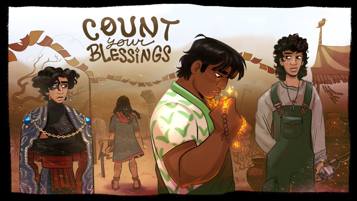 StoryHoardPod's tweet photo. When the dust finally settles... who will be there standing together as friends and who will be lost in the coming storm? Episode 27 of the Evergreen Kingdom Campaign - Count Your Blessings - is now live! [Art by @night_margie] https://t.co/XYBnGMVuO0