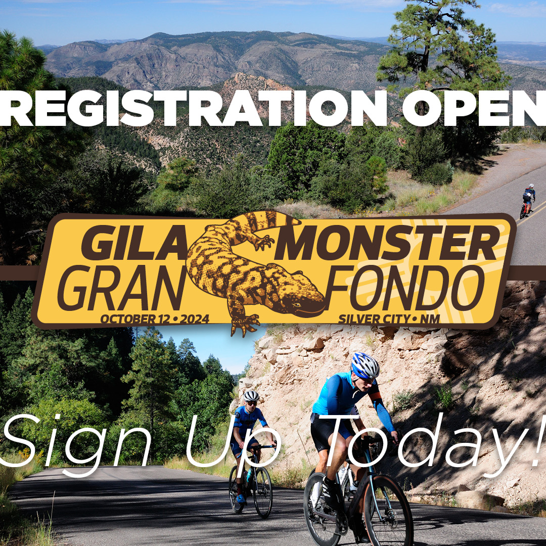 TouroftheGila's tweet photo. In a more low-pressure environment than #TourOfTheGila, the Gila Monster #GranFondo is a chance for both recreational and competitive cyclists to earn (or renew) #GilaProven status.

📍Silver City, NM
🗓️Saturday, October 12, 2024
🦎SIGN UP: https://t.co/VIZzewJyKU

#NMoutside https://t.co/4nIU1PmxjS
