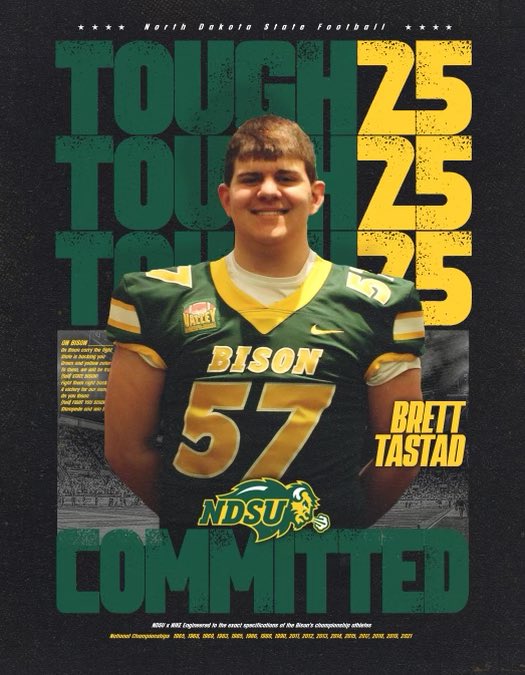 100% COMMITTED🤘🏻🦬🔰
<a href="/CoachTimNDSU/">Tim Polasek</a> <a href="/FBCoachLarson/">Dan Larson</a> <a href="/CoachRHedberg/">Randy Hedberg</a> 
#RollHerd