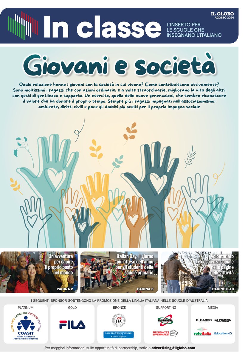 Get a copy of today's paper for the latest news from around the world as well as the August edition of IN CLASSE, which explores the theme of "young people and society" through interesting articles and fun activities.
Subscribe to IL GLOBO:
ilglobo.com/en/accounts/re…