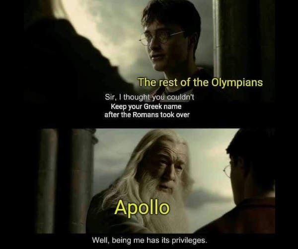 Apollo DGAF about your Roman bullsh*t