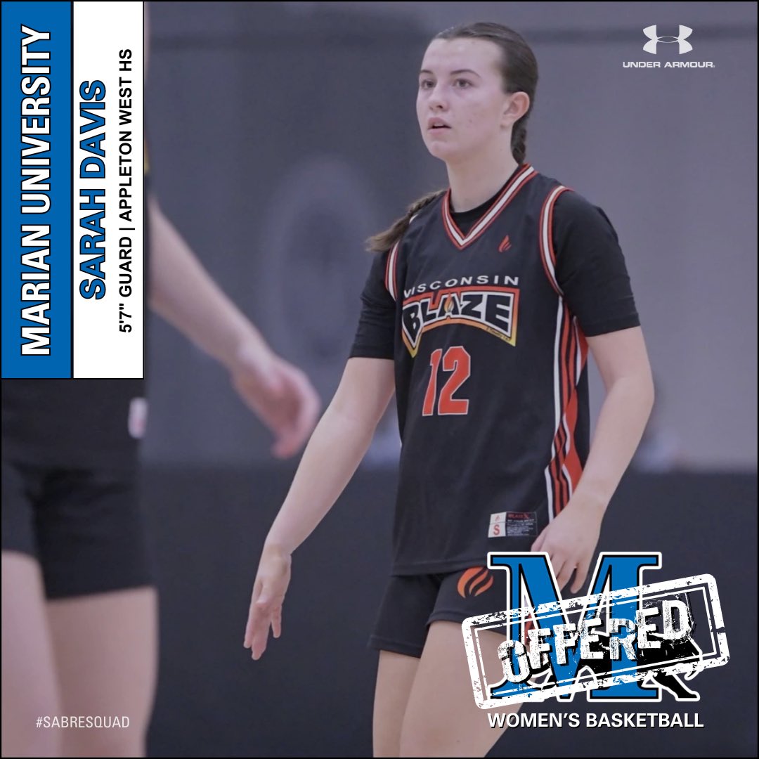 sarahdavis1024's tweet photo. After a great visit at Marian University, I am grateful to have received an offer! Thank you @jward3430 for this amazing opportunity! @marianwbb @WisconsinBlaze @LisaMVanWyk
@AbeSchiek23 https://t.co/NNpZyF2Thc