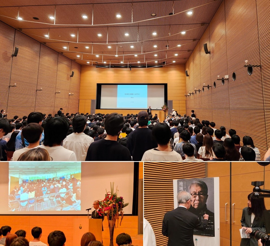 【2024プリツカー賞受賞記念講義】
7月10日(水)駿河台キャンパスにて、2024年3月にプリツカー賞を受賞された建築家 #山本理顕 先生( #日本大学理工学部 建築学科御卒業)による特別講義が行われ、サテライト会場含め1,300人以上の学生達が参加。
偉大な先輩の講義に胸を熱くさせていました。
※詳細後日