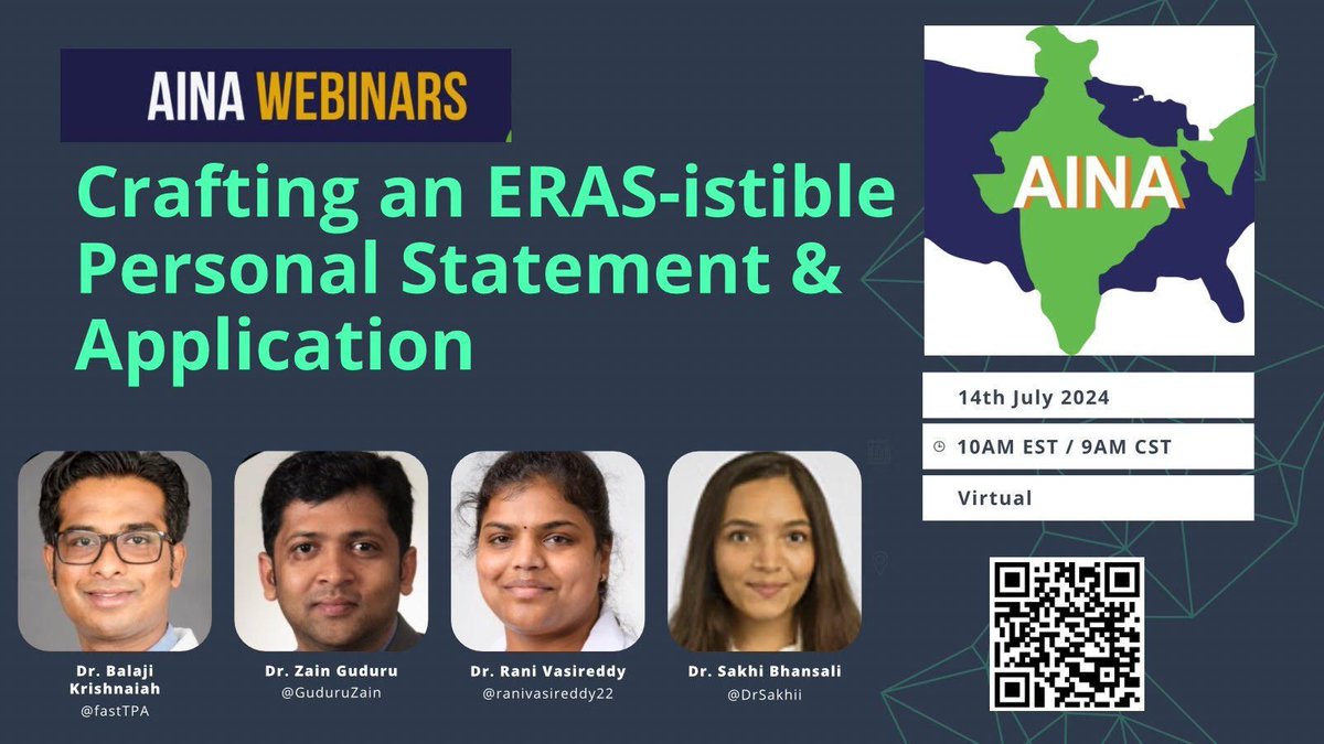 Would you like to hear from our experts regarding creating a successful residency application? Join AINA's webinar to gain valuable insights from experts on creating a strong residency application. #ResidencyApplication #Webinar #AINA