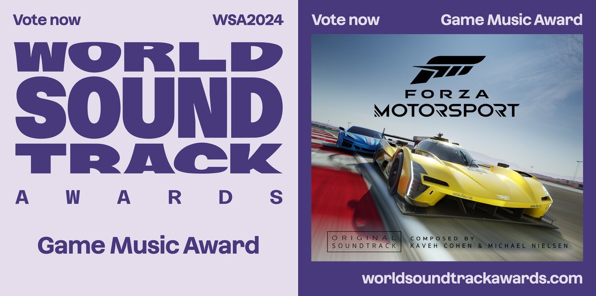 KavehCohen's tweet image. Exciting news today! Our Forza Motorsport score is on the long list for the "Game Music Award" at the World Soundtrack Awards! Honored to be in the company of so many great composers. 

Voting is open now - worldsoundtrackawards.com/news/vote-for-…

#forzamotorsport #wsa #gamemusicaward