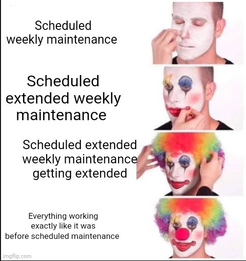 VinnyProAD's tweet photo. @DDOUnlimited @DDOUnlimited Oh damn look at that 2 weeks later and another total failure on SSG's part. getting Double Extended Maintenance this week https://t.co/k1RiAlPvWw