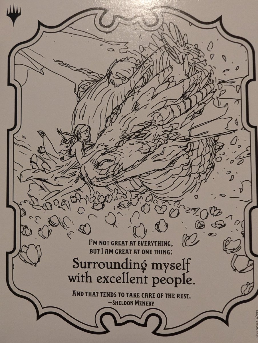 I was very pleasantly surprised to see this as the insert with Sheldon's Spellbook. Infinity props to <a href="/algenpfleger/">Johannes Voss</a> for the art.

"I'm not great at everything, but I am great at one thing: Surrounding myself with excellent people. And that tends to take care of the rest." - SM 😭
