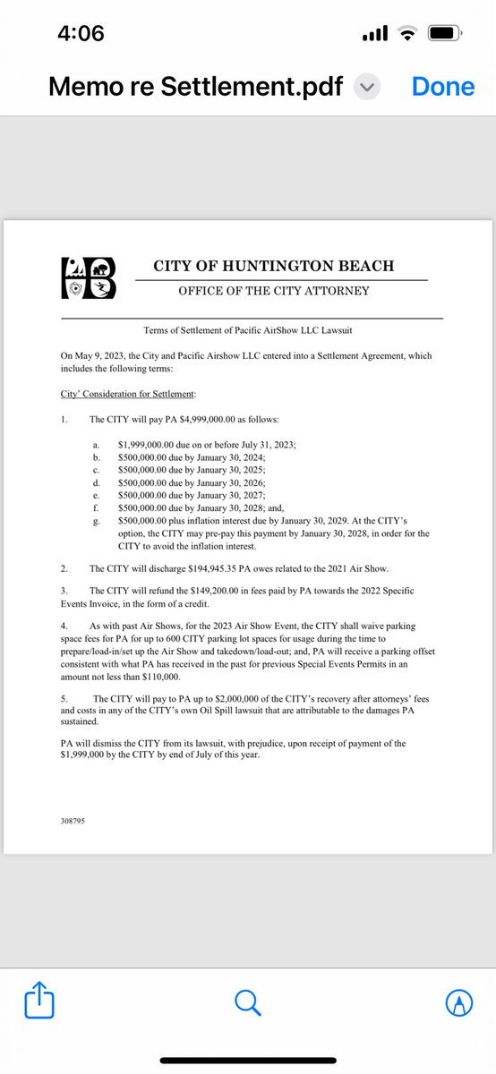 And the council majority said it was their fiduciary duty to consider privatizing our library! But it’s no big deal giving their buddy Kevin Elliott, CEO of Pacific Airshow, these funds &amp; more and committing to 10+ years. Cronyism reigns in HB city government.