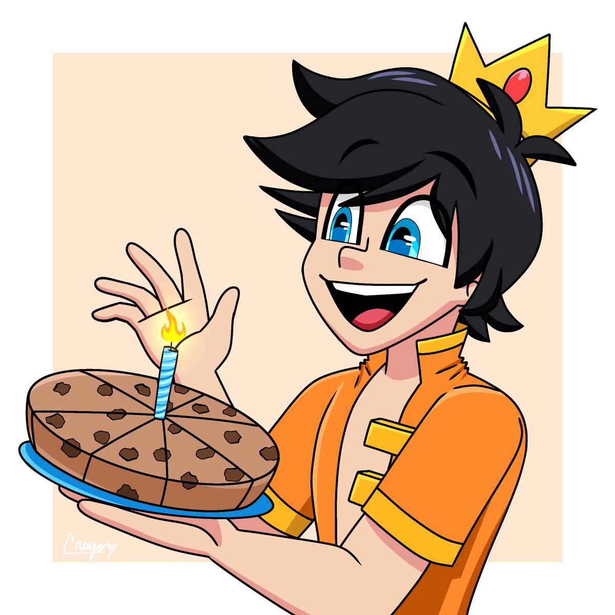 Crayolita_Arts's tweet photo. Feliz cumpleaños @ElTrollino 🥳🧡 que rico un pastel que sea una galleta enorme, no? 🍪✨

Pásala increíble mi rey 😽💖 #FelizCumpleVinagrito #CoMPaS #ElTrollino ✨ https://t.co/6zCURuMH2h