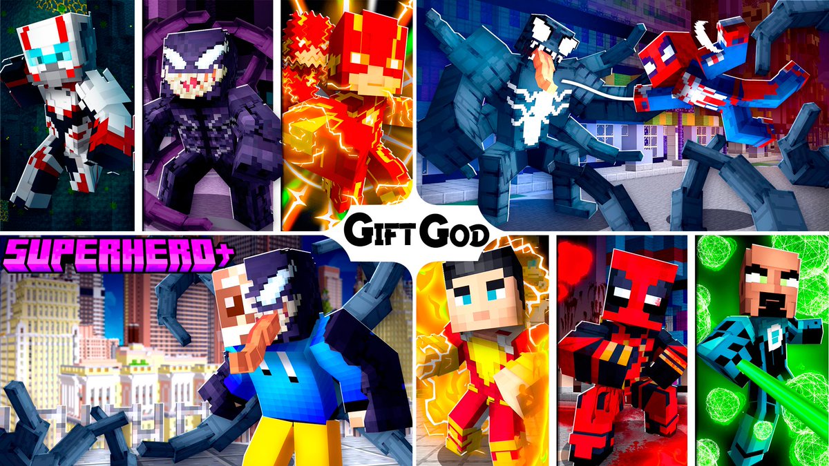 GiftGod8's tweet image. SUPERHERO MINECRAFT THUMBNAILS ⚡️ 
❤️+🔁? #ThumbnailCreator #YouTubeThumbnail #VideoThumbnail #Minecraft #MinecraftThumbnail #minecraftrender