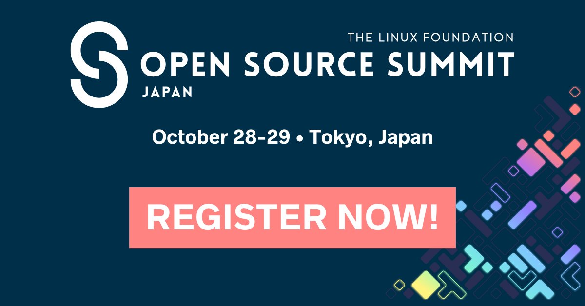 Registration for Open Source Summit Japan is open! 🎟️ 1 fee includes access to 10 microconferences covering important technologies, topics &amp; issues affecting #OpenSource today. Join us in Tokyo, October 28-29. Register now &amp; save US$175! hubs.la/Q02G5TvM0 #OSSummit