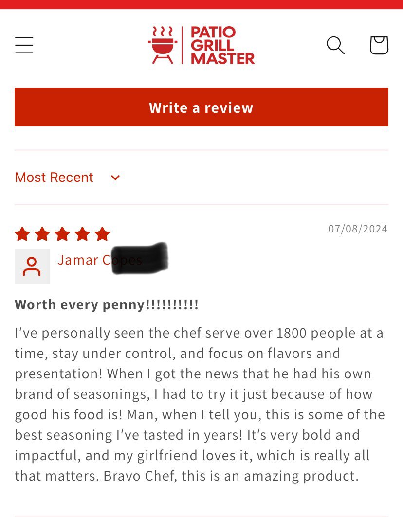 PatioGrillChef's tweet photo. 5 Star Review. Thank you Jamar.
https://t.co/RwZAbwEtld
#grill #grilled #bbq #rub #bbqspice #bbqrub #spice #spicerub #seasoning #seasonings #meat #spices #grilling #meatandfire #grillsomethinggreat #grillmaster #5starreview #greatreview #review #thankyou #sale https://t.co/T3xcP3x46j