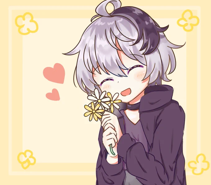 ととんさんのv flowerさん!お花を持ってニコニコ嬉しそうだホー!lこっちもニコニコ嬉しくなってくるホー(*'▽`*)【】 #piapro #v_flower 