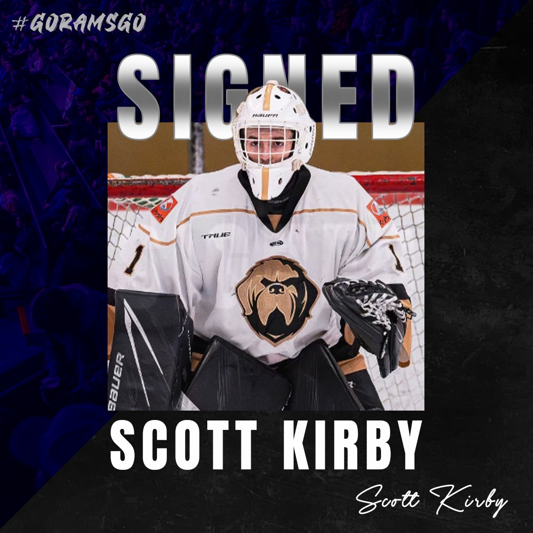 AmherstRamblers's tweet photo. We have signed free-agent goalie Scott Kirby from the @AAAGrowlers #GoRamsGo🐑

Welcome to Amherst Scott!

Read more:
https://t.co/wZqCYhLP4h https://t.co/Jh2QjIKHY3