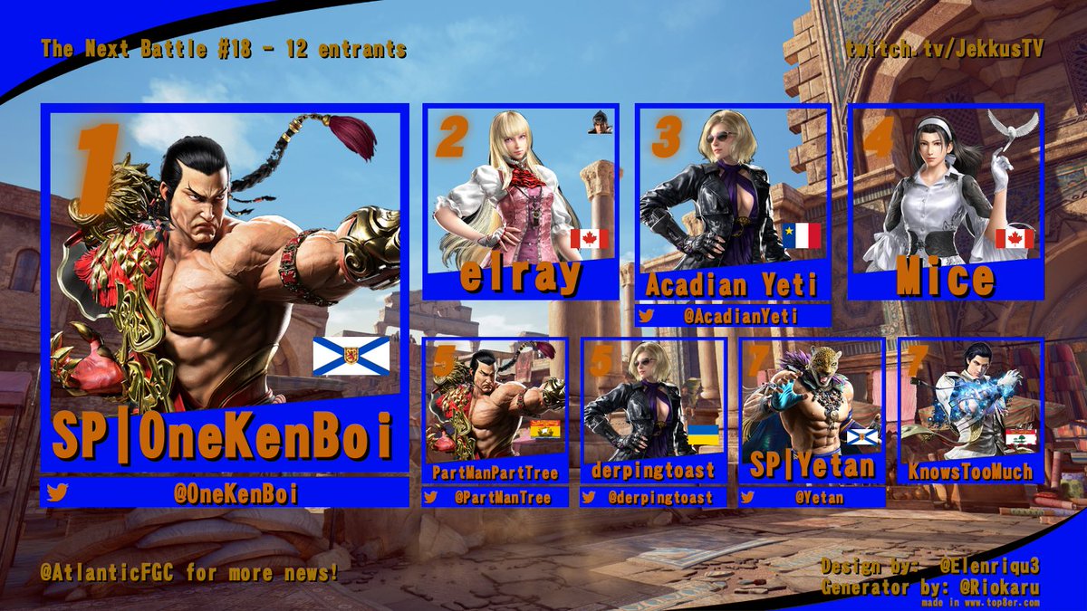 AtlanticFGC's tweet image. Tonight's online results! 
TNB #18 
Lot's of folks coming back into the scene with a splash! 
Local AC homies defending the turf and getting ready for Fredericton's Finest 5 this Saturday! 
Super GGs to all!  Big ups to @Jekkus for streaming!