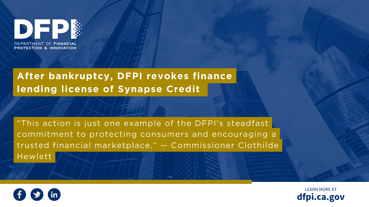 CA Department of Financial Protection & Innovation tweet media