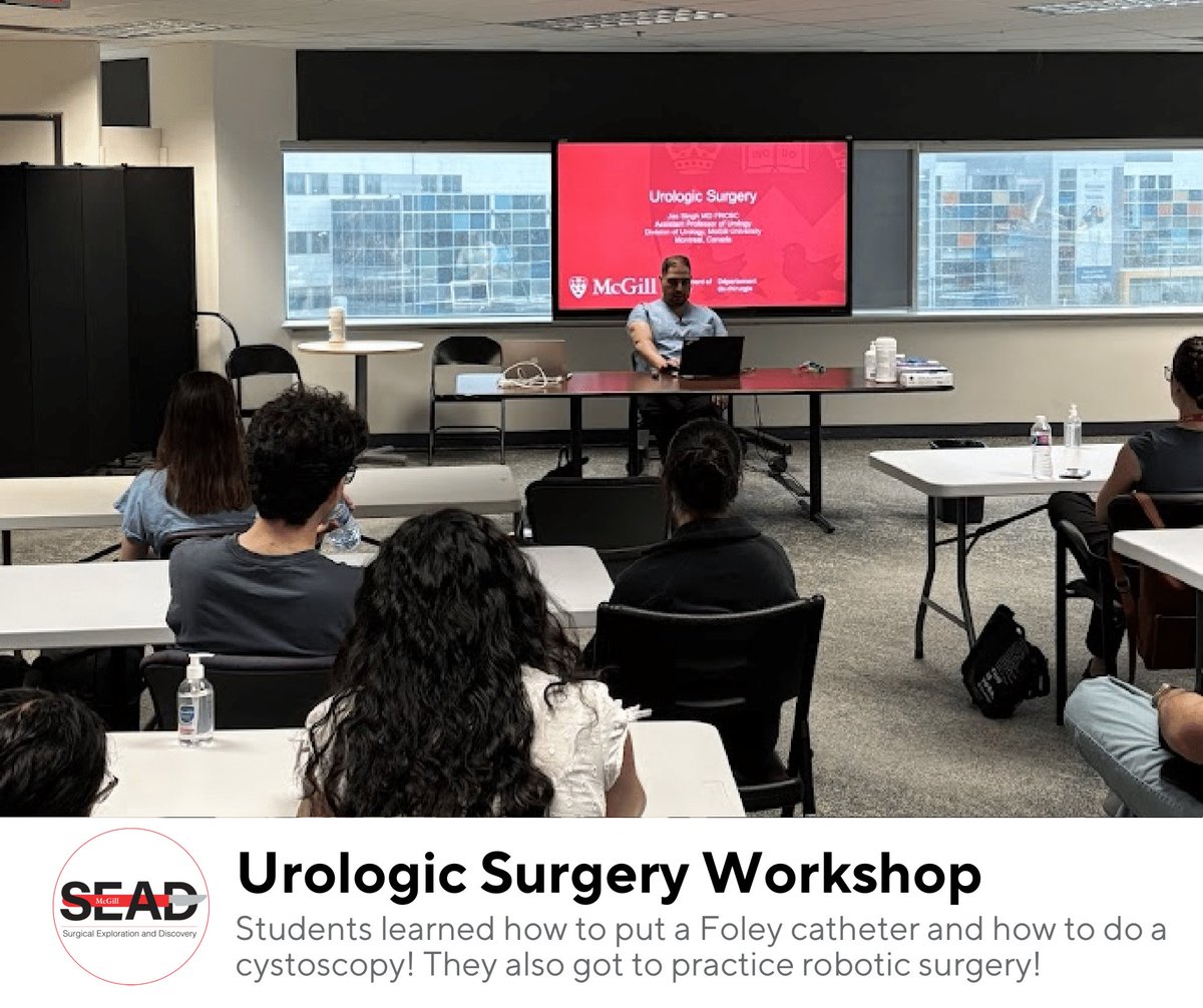 Today, SEAD students had a Urologic Surgery talk and workshop led by Dr. Singh and Dr. Bouhadana (R2). They learned how to do a cystoscopy and how to put a Foley catheter using mannequins and simulators! They also got to try robotic surgery using the Simbionix simulator!