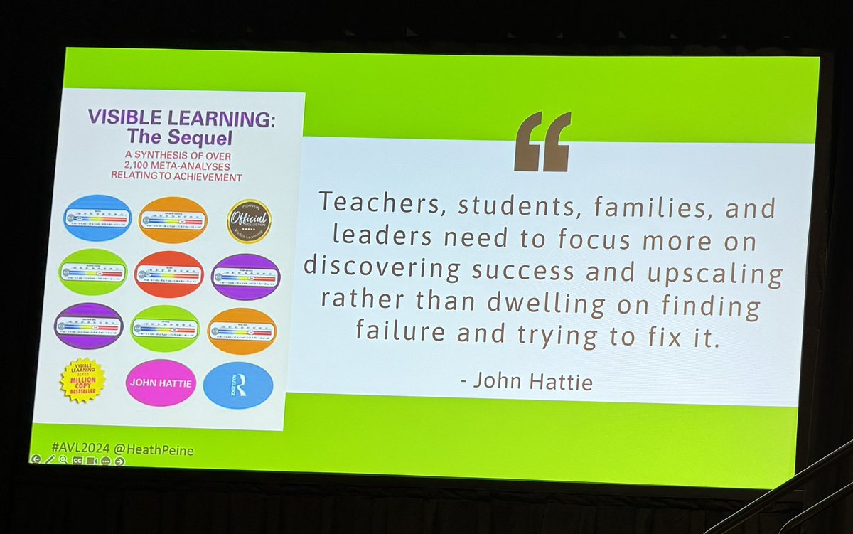 Great session today with <a href="/HeathPeine/">Heath Peine</a> at Day 3 of the Annual Visible Learning Conference about how to take action as we continue our implementation of Visible Learning! I can’t wait to plan next steps with my team! #AVL2024