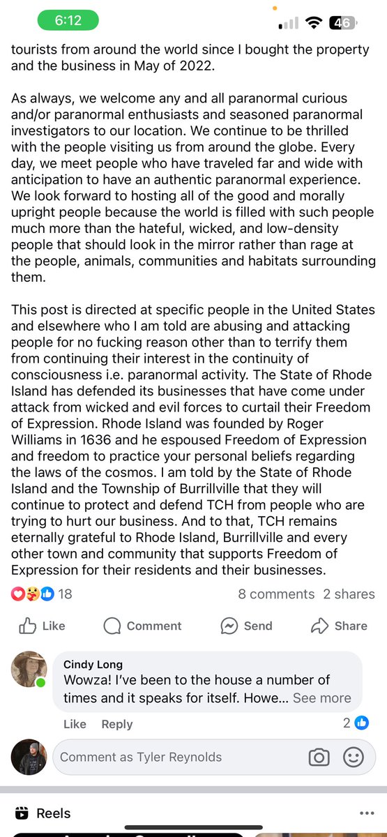 I feel like I need to say something on this now. A lot of you know I got into the paranormal a few years ago. I started at what was my favorite location The Conjuring House. Little did I know that was going to build a second family for me. Jen and Cory were and are the most
