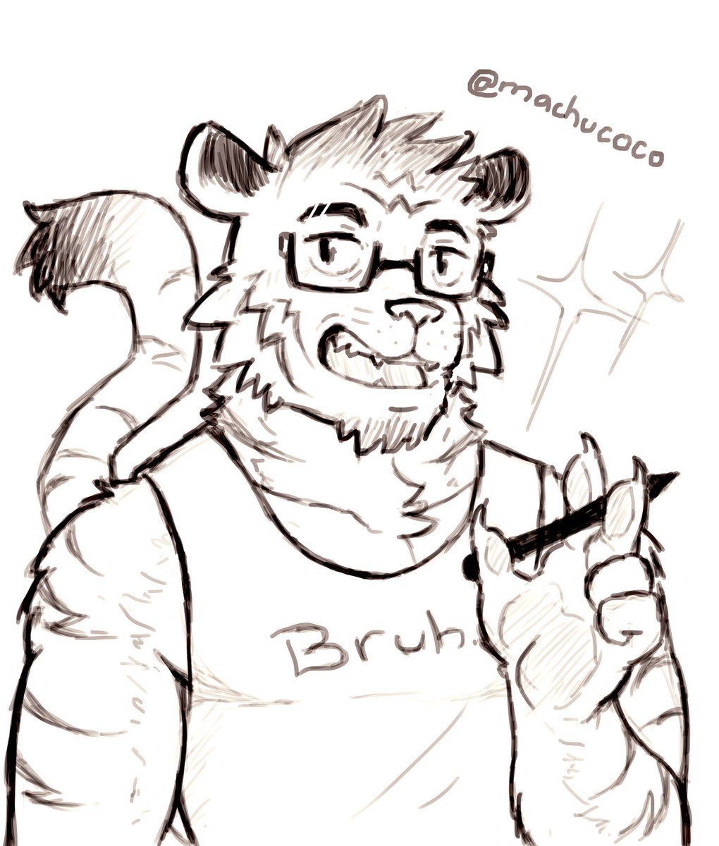 Machucoco's tweet image. Tiger-sona Machu #furryart #fursona