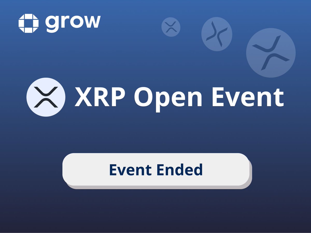 grow3io's tweet image. 📢 EVENT ENDED : XRP Open Event - 15% for 7 Days

Thank you for participating in our exclusive GROW members event!

Stay tuned for more exciting opportunities and updates!

#MakeCryptoSimple #GROW #XRP #CryptoEvent