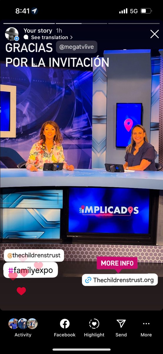 menanunez's tweet photo. Gracias @MegaTVLive y Los Implicados por invitarnos hoy y darnos las oportunidad de compartir las fechas de nuestro próximo #FamilyExpo. 
@childrenstrust https://t.co/gjOnavl7kN
