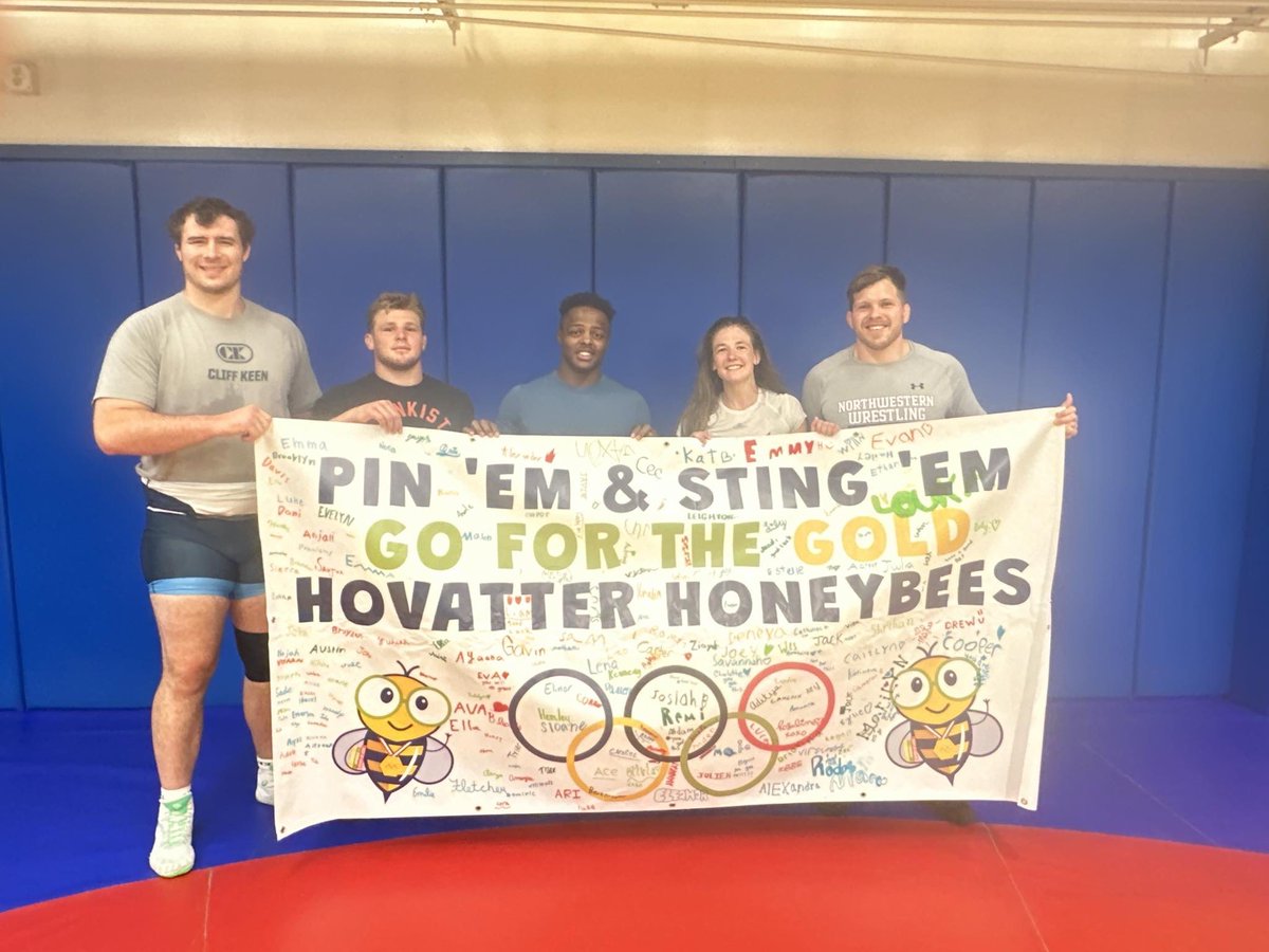 Hovatter is wishing the Olympic wrestling team and all the other Olympic sports teams luck this year! “Go for the gold!”
