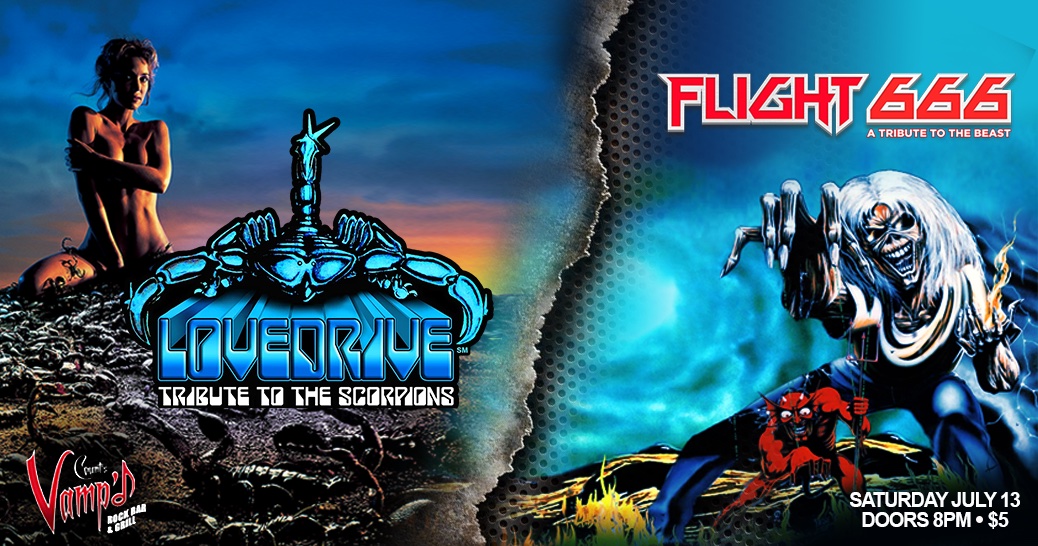 VampdVegas's tweet photo. This Saturday night! The music of the Scorpions &amp; Iron Maiden Rocks Count's Vamp'd featuring Lovedrive &amp; Flight 666 ! @VampdVegas @lovedriveband #scorpions #ironmaiden #rockandroll #countsvampd #lasvegas https://t.co/lcBHCQ6mds