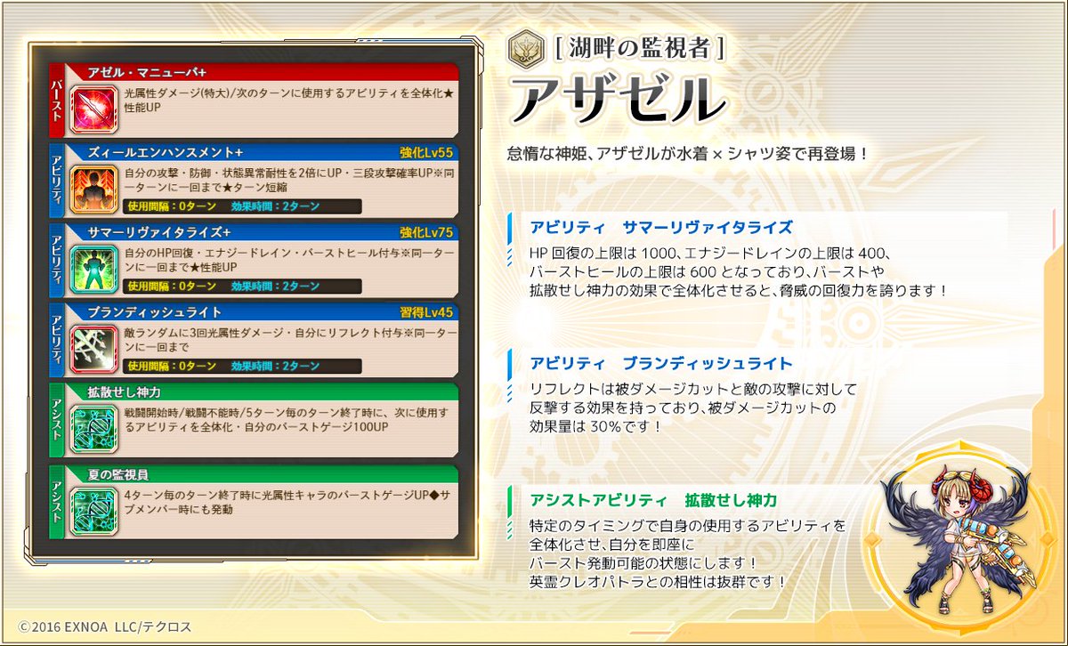 湖畔の監視者]アザゼル』のバトル紹介をするぞ！ #神姫プロジェクト