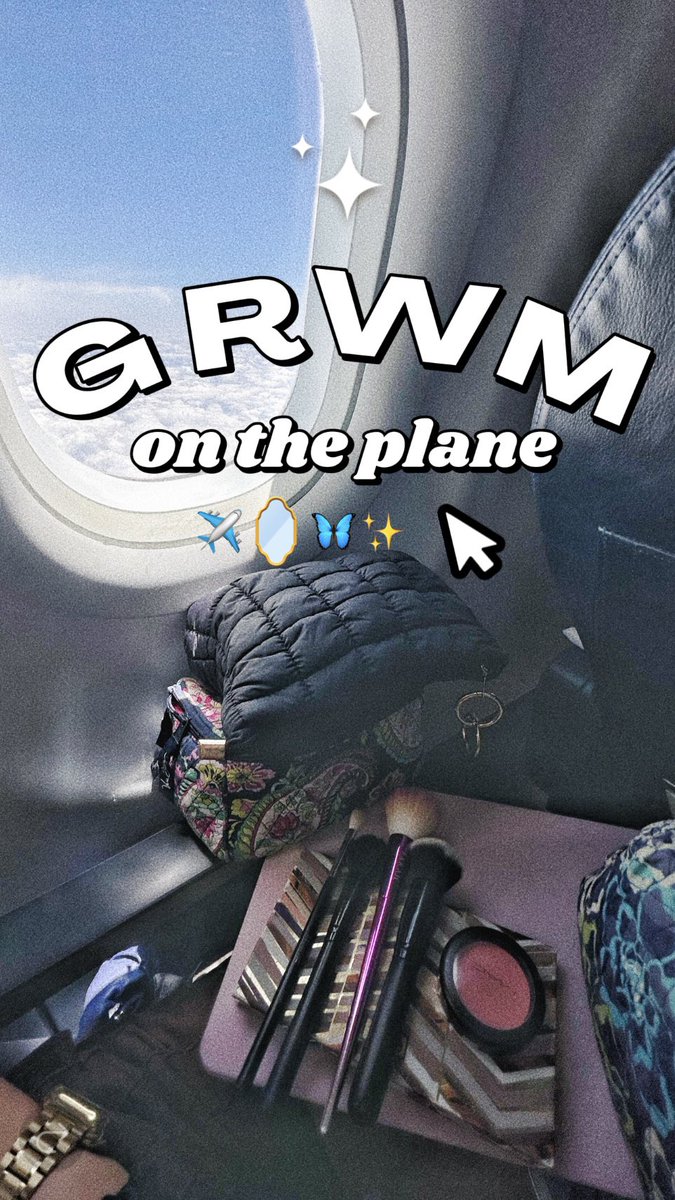 _virtualdestiny's tweet photo. GRWM on the plane ✈️🪞🦋✨ 
 This was my first time doing make up on a plane and it honestly so fun to do! 😆  Would you attempt to do your make up on a plane?
 #grwmmakeuproutine #makeuponaplane  #grwmontheplane #grwmmakeup https://t.co/ShHiqRbXPt