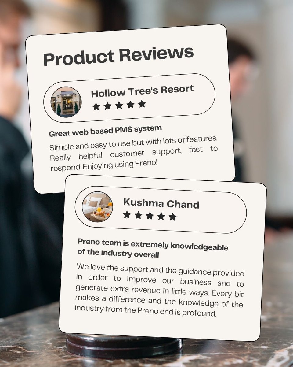 We love reading our customer feedback ⭐ Made by hoteliers, for hoteliers!