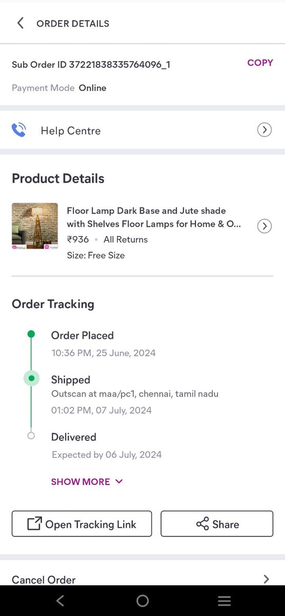 Prasath_KD's tweet photo. @Meesho_Official 
Delivery date 6th July and also already paid but still I didn't get my Order, There is no response from customer care they just dropped my call, Totally waste of time Seriously I didn't expect this type of  WORST SERVICE from @Meesho_Official https://t.co/ypG5e6e4b9