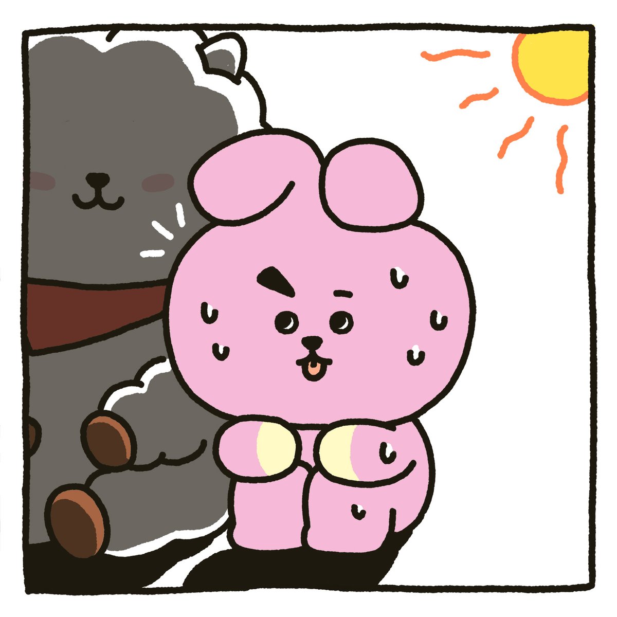 Fur-tunately RJ has COOKY aside ☁️✂️

「ファー」フェクト!RJのそばにCOOKYがいてくれて良かった☁️✂️

`모'쪼록 다행이야, RJ 옆엔 COOKY가 있어서 ☁️✂️

#BT21 #BT21TOON #RJ #SummerTrim #COOKY #LifeSaver 