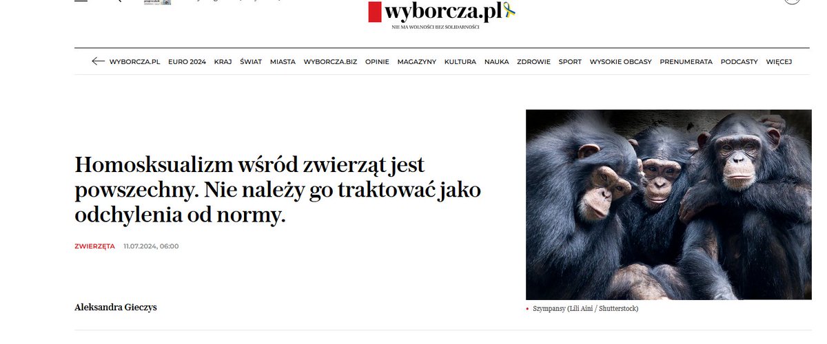 StworekB's tweet photo. "Z homoseksualizmem tylko niektórzy ludzie mają problem. Te relacje są naturalnym i względnie powszechnym faktem w przyrodzie" - mówi Marcin  Urbaniak neuronaukowiec i zoopsycholog. W postpisowskiej PL tych "niektórych" jest zdecydowanie za dużo. #ciemnota https://t.co/kAr8P7NDeQ