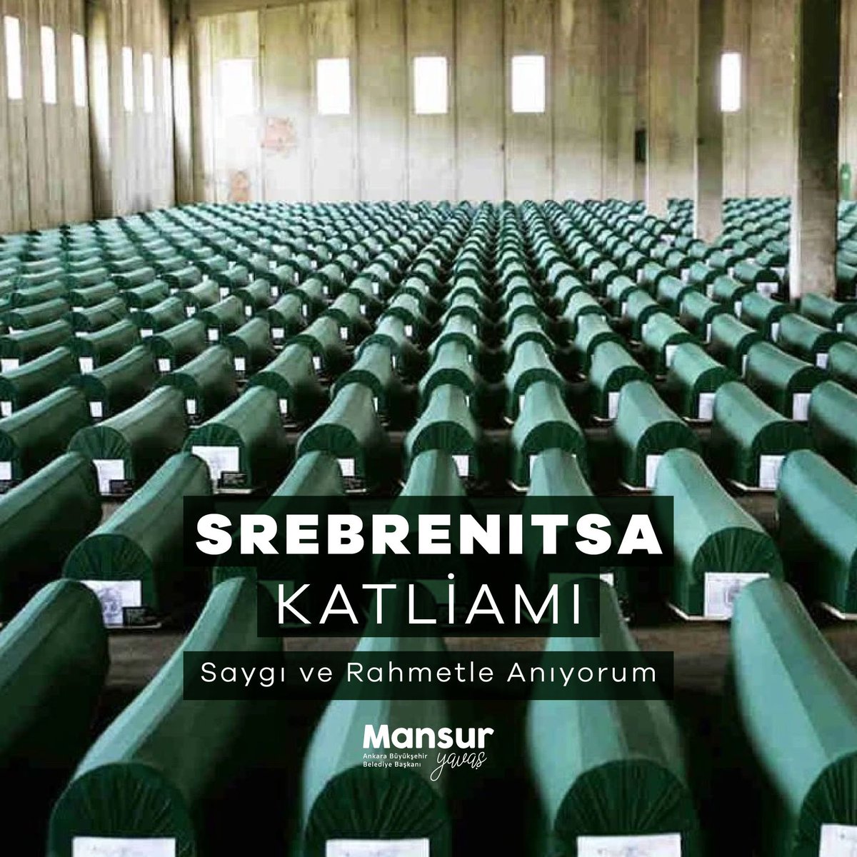 Srebrenitsa Soykırımının 29. yıl dönümünde hayatını kaybeden binlerce masumu rahmetle anıyoruz. 

Bu acı insanlık tarihinin kara bir lekesi olarak hafızalardan asla çıkmayacaktır. Unutmayacağız.