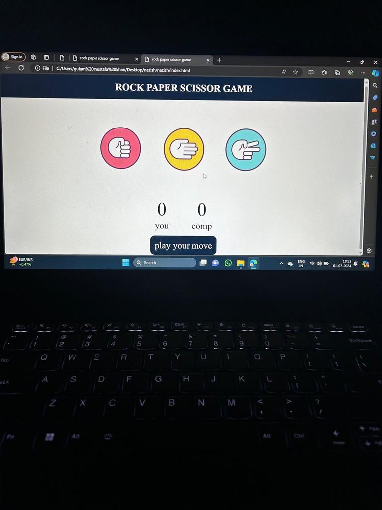 NazishPatel7's tweet photo. Ready, set, play! 🚀 My Rock Paper Scissors game is live! Take on the computer and show off your skills! #WebDevelopment #Gaming #RockPaperScissors #Coding #twitterdev #codepen #github #javascript #mern #Website #newgame #topicks https://t.co/3MRbJdIz2x
