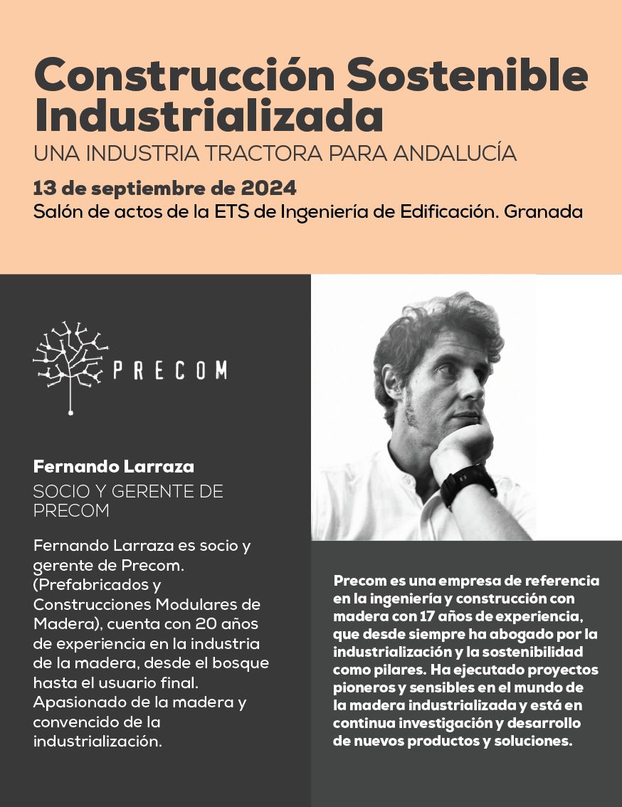 woodforfuture's tweet photo. 🌲¡La empresa vasca #PRECOM confirma su presencia! Su Gerente, Fernando Larraza, nos contará diferentes casos de éxito de la empresa que demuestran la viabilidad y eficacia de la #construcción industrializada con #madera.
🗓️13/09/2024
👉Apúntate aquí: https://t.co/QZPckBks6r https://t.co/oGASNLu6b4