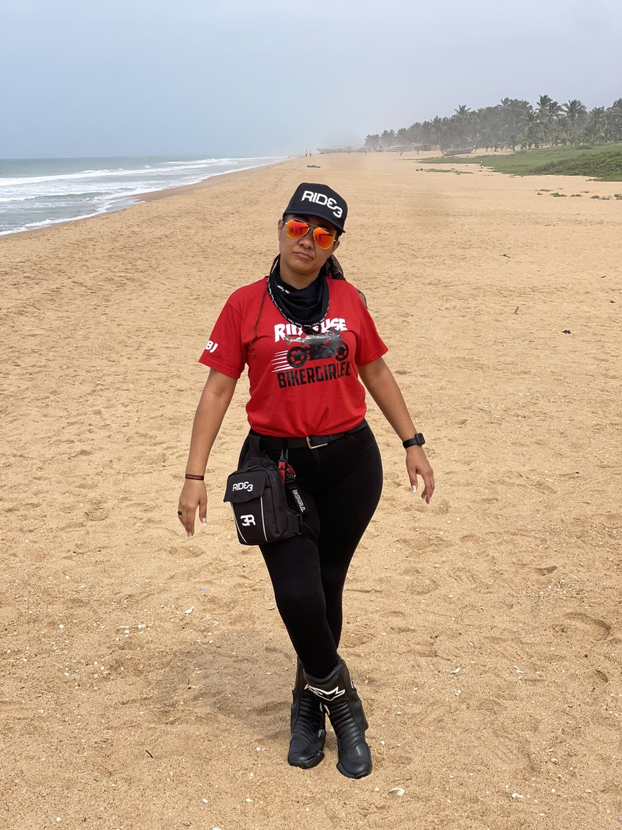 Bikergirlel's tweet photo. It Was a Ride3️⃣ Thing In Grand Popo - Benin 🇧🇯 Over The Weekend…. @moto_gbee 📸🔥💋❤️ #bikergirl #bikergirlel #ride3 #ride3clothing #westafricantour #charity #bikelife #trending #viral #fyp https://t.co/ndHtFwVZ3Z