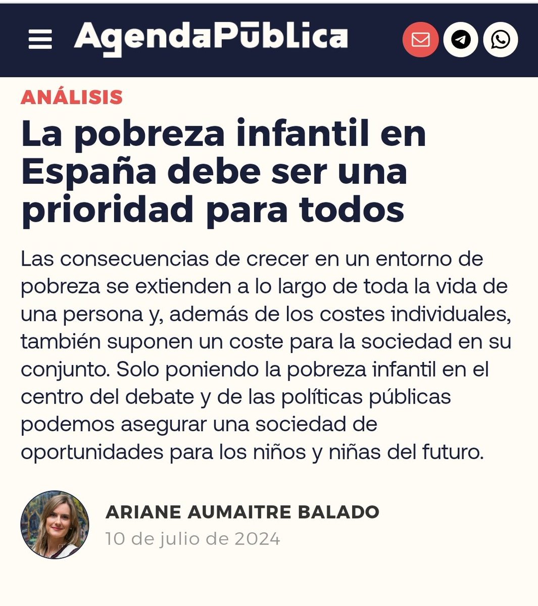 España destina apenas un 1,5% de su PIB a políticas familiares y de infancia,  la mitad que países como Polonia, Dinamarca o Alemania.  Aumentar la cobertura del sistema de prestaciones por infancia es crucial para poder reducir la pobreza infantil y minimizar sus consecuencias.