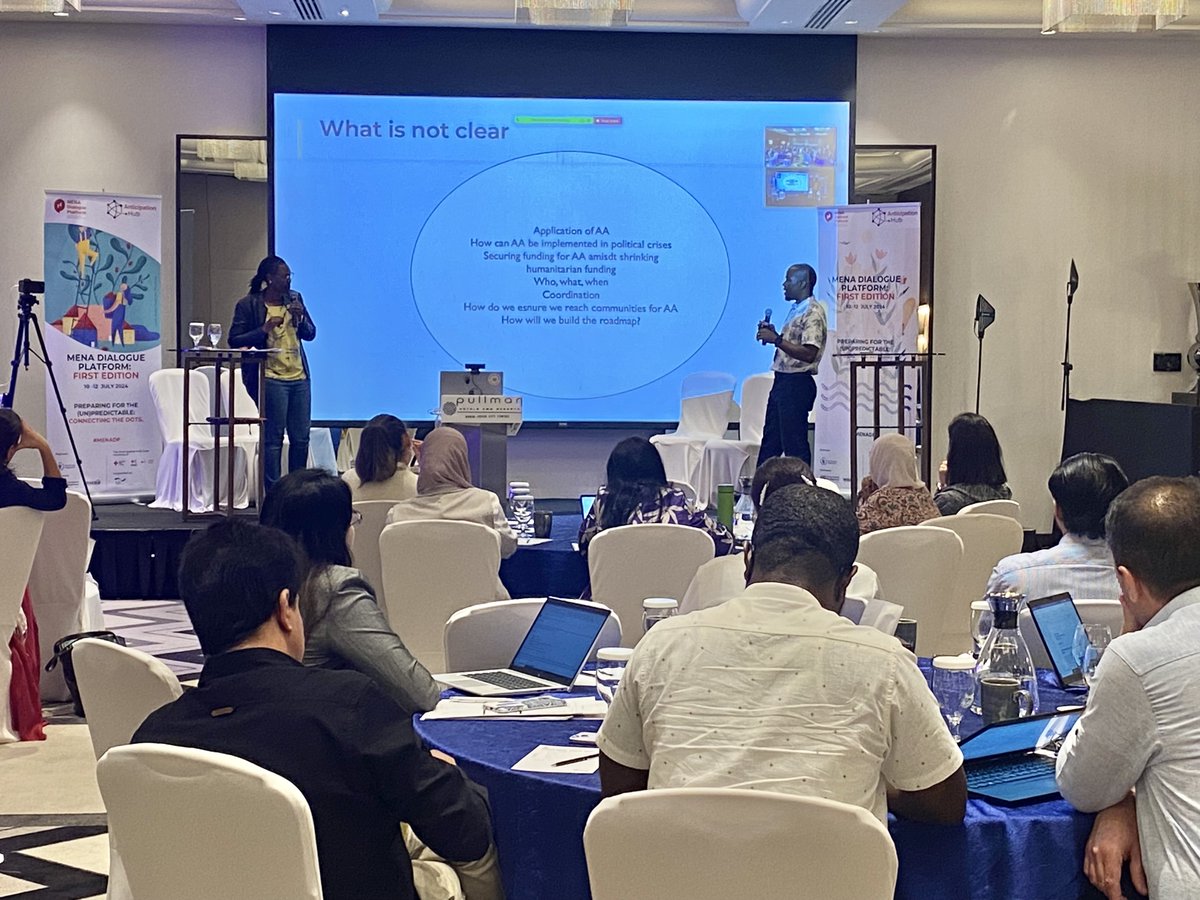 AtkehMalak's tweet photo. During the second day of #MENADP experts from @ifrc @UNOCHA and @WFP_MENA  discussed their distinctive approaches to implementing Anticipatory Action. They highlighted their specific interventions, strategic engagement, and coordination efforts, including methods for reaching communities with Anticipatory Action.
10-12 July 2024 📷 Register here: https://t.co/BKwDuSuLUf…
 🌍 #HumanitarianAction @elsharkawi @NenaStoiljkovic @hosamfaysal @WFP_MENA @SuperKrysty @NehalHefny @IFRC_MENA #Yemen @YemenCrescent @OmarFarook152