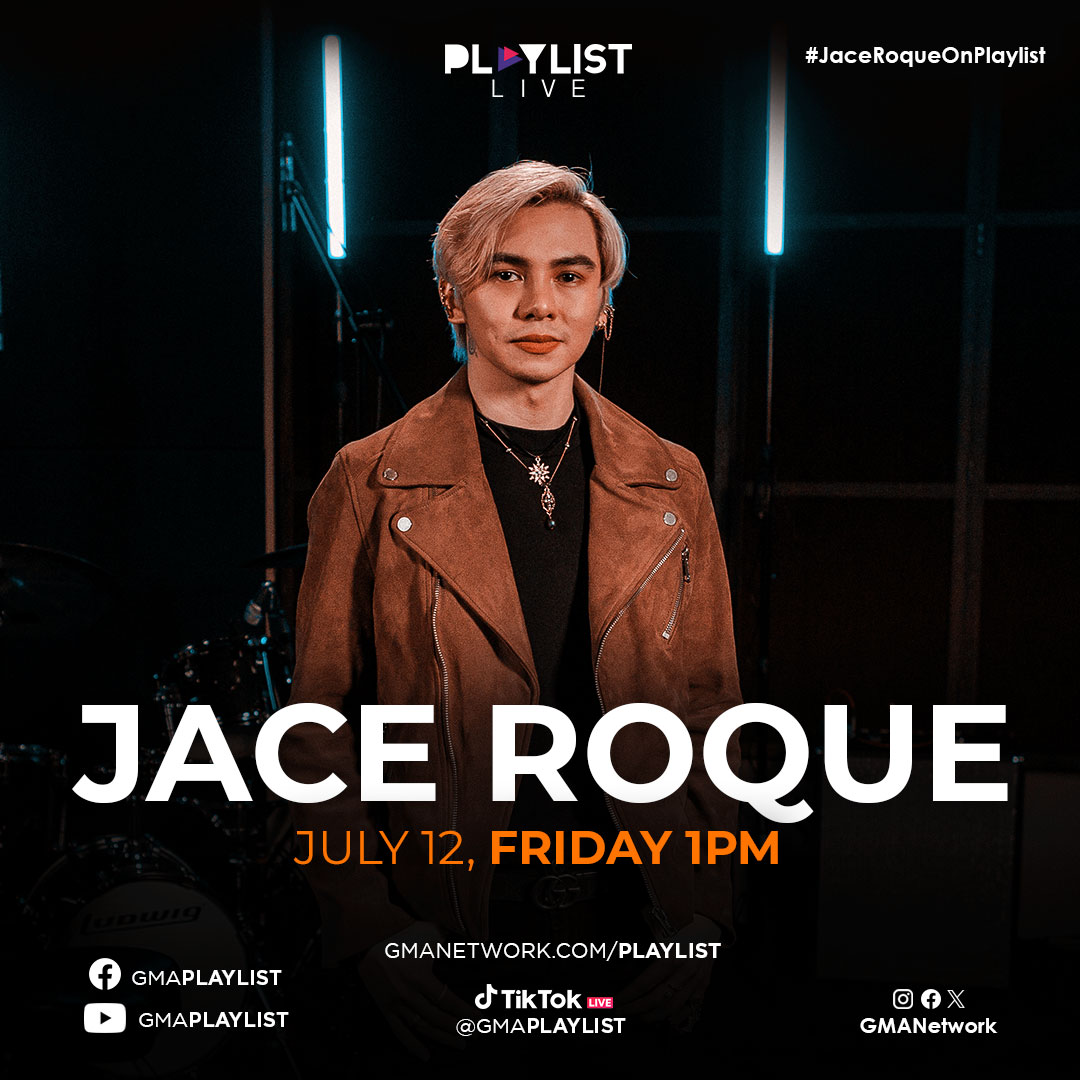 gmaplaylist's tweet photo. Jace Roque is gracing the GMA Playlist stage tomorrow, July 12 at 1PM.
Catch him LIVE for a musical afternoon. 🎶
#GMApLAYLIST #JaceRoqueonPlaylist https://t.co/srS5UU7WJW