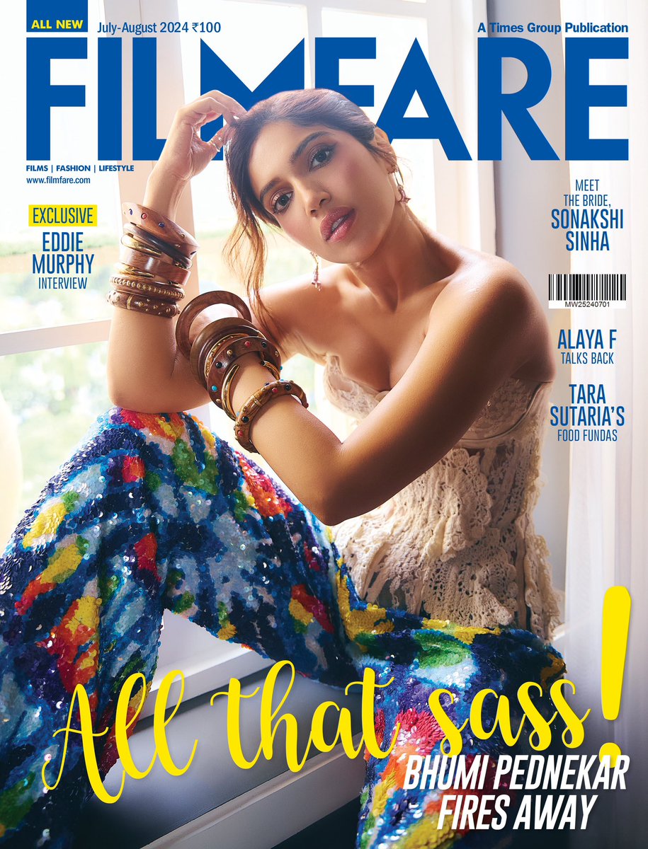 filmfare's tweet photo. Our July cover star #BhumiPednekar opens up about her dynamic choices, challenging norms and being a hustler at heart. 

Editor-in-Chief: Jitesh Pillaai 
Digital Editor/ Interview by : Rachit Gupta
Photographs: Ajay Kadam
Stylist: Namita Alexander 
Hair: Sankalp Vilas Surve
Make-up: Sonik Sarwate

Corset: That Antique Piece
Pants: Ashish | Earrings: Miss Jo Jewellry
Handstack: Simran Chhabra Jewels, Ascend Rohank

Art Directors : Sujitha Pai, Nikesh Gopale
Production: Ashwini Pote
Filmfare Edit: Anuradha Chaudhary, Devesh Sharma, Vedanshi Pathak, Suman Sharma, Tanisha Bhattacharya, Tanzim Pardiwalla, Srijani Roy Chowdhury