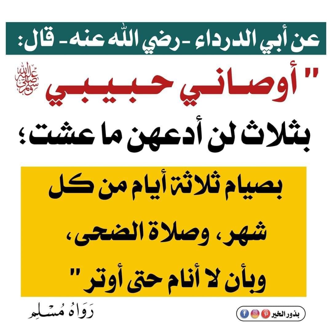 تعلم من صباحك كيف تغدو  بهي الروح مسرورًا جميلًا تغرد فيك أطيار الأماني
وثغرك يشكر الله 
 اللهم انا نسألك يوماً لاإنكسار فيه ونسألك رزقاً لا حرام فيه ونسألك عملاً لا رياء فيه ونسألك الجنة وما قرب إليها من قول أوعمل ونعوذ بك من الناروماقرب إليها من قول أوعمل
#النسر_الذهبي_للدعم