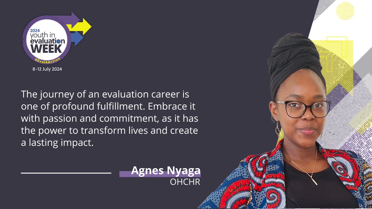 It's not just about an evaluation career, but also about transforming lives &amp; making an impact!

<a href="/Agnes_wno/">Agnès</a> of <a href="/UNHumanRights/">UN Human Rights</a> at #Eval4Action X Space, Youth in Evaluation week dialogue on careers in #evaluation

Missed the conversation?
Listen to it here🎙️x.com/i/spaces/1nAKE…