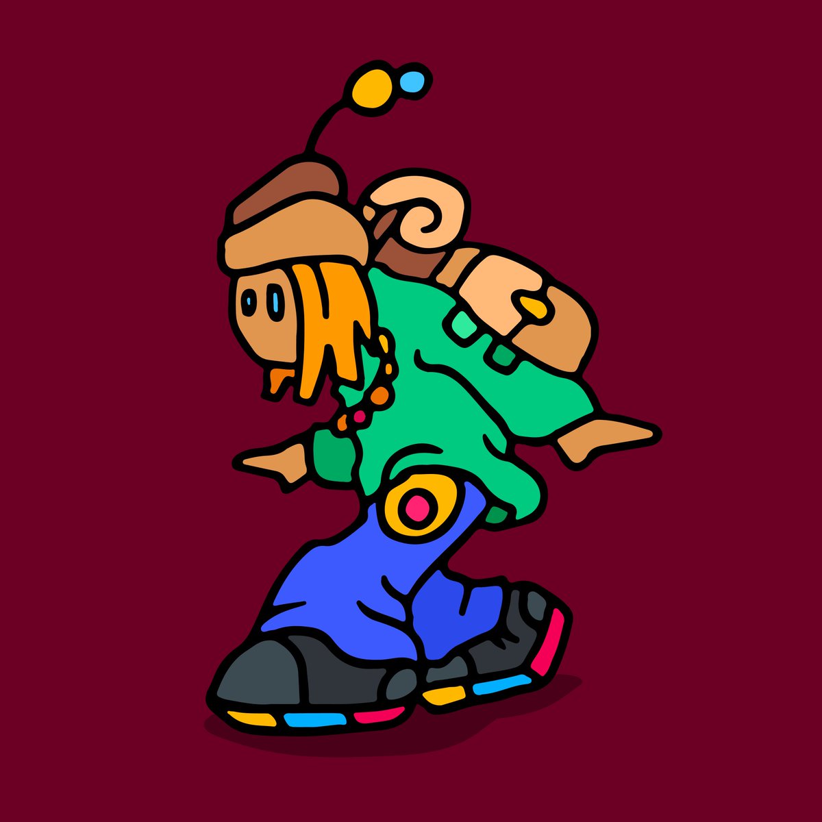 Gm! "Enterprising Krylonti hoodlums run trades along the saddle road."