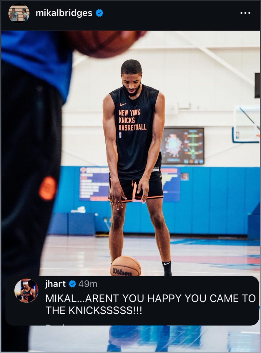 BigKnickEnergy_'s tweet photo. Josh Hart is really just one of us 😂 https://t.co/UoyNPSO8ik