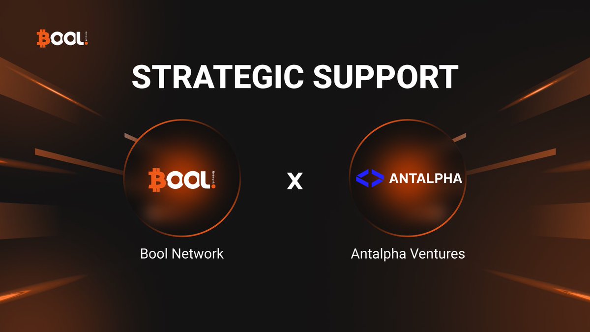 🌟 Bool Network (<a href="/bool_official/">Bool Network</a>) is excited to announce being backed by @AntalphaGroup! Together, we're enhancing Bool Network's ecosystem and contributing to Bitcoin ecosystem prosperity.

   Antalpha supports bold founders building early-stage, blockchain-enabled, web 3.0