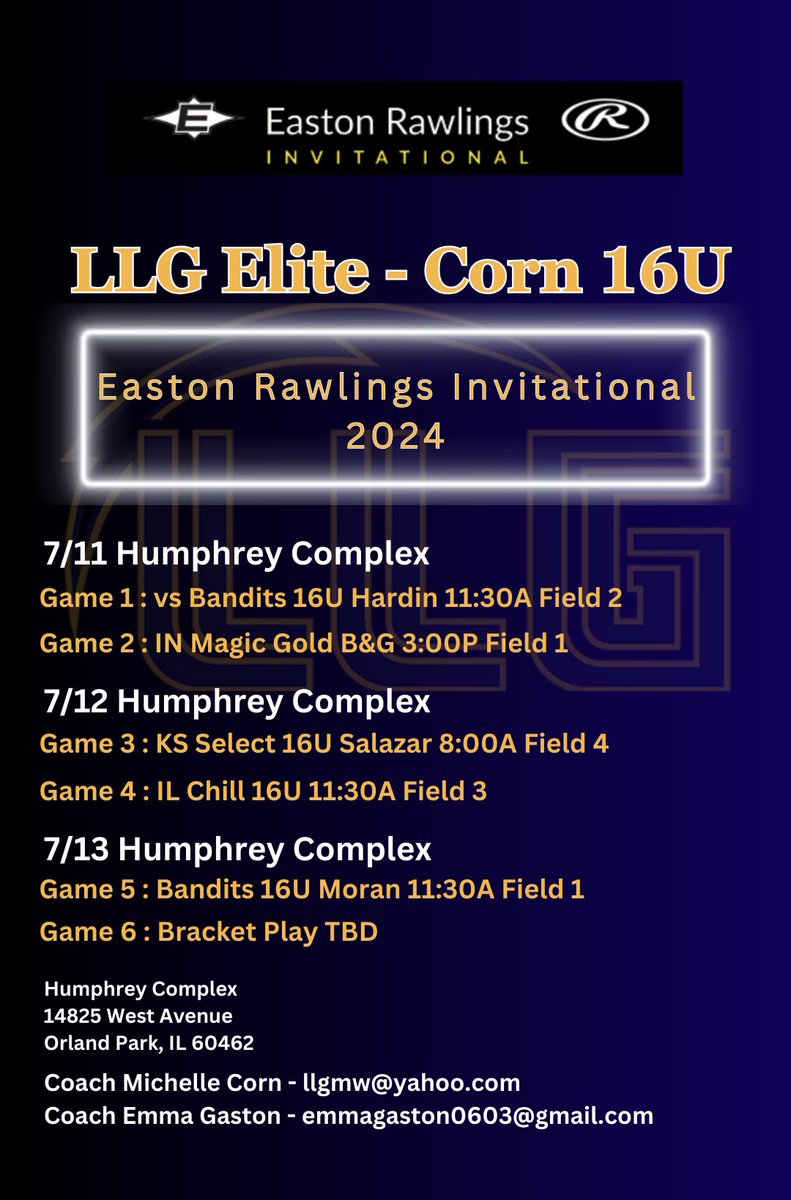 Katie Guilliam (@katie_guilliam) on Twitter photo Come check us out this weekend!!⚡️⚡️
<a href="/LLG_MW/">LLGElite2024</a> <a href="/coach_emmag/">Emma Gaston</a>
<a href="/ShaneWinkler/">Shane Winkler</a> <a href="/ashleychastain/">Ashley Chastain Woodard</a> <a href="/CoachDot_LU/">Dot Richardson</a> <a href="/coachmegsmith/">Megan Smith Lyon</a> <a href="/rittmanjohn/">John Rittman</a> <a href="/amanda_daneker/">Amanda Daneker-McMahon</a> <a href="/coach_kgreen/">Kelley Green</a> Come check us out this weekend!!⚡️⚡️
<a href="/LLG_MW/">LLGElite2024</a> <a href="/coach_emmag/">Emma Gaston</a>
<a href="/ShaneWinkler/">Shane Winkler</a> <a href="/ashleychastain/">Ashley Chastain Woodard</a> <a href="/CoachDot_LU/">Dot Richardson</a> <a href="/coachmegsmith/">Megan Smith Lyon</a> <a href="/rittmanjohn/">John Rittman</a> <a href="/amanda_daneker/">Amanda Daneker-McMahon</a> <a href="/coach_kgreen/">Kelley Green</a>
