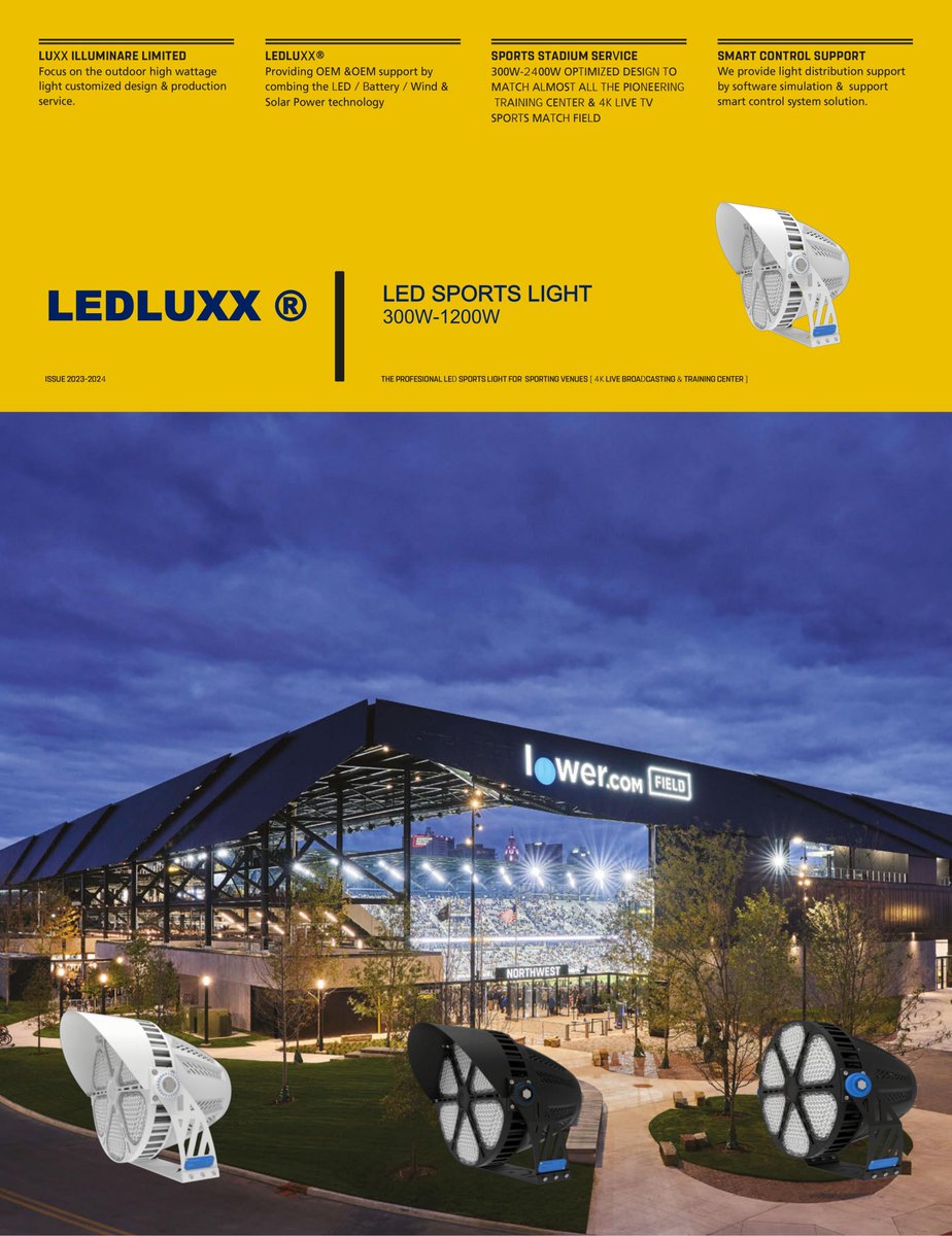 LedluxxM's tweet image. LEDLUXX ®  Smart City is ON!!   WIRELESS SMART CONTROL RGBW 300W-2400W LED SPORTS STADIUM LIGHT
#stadiumlight #stadium #sportslight #ledsportslight #sports #led #ledlights #ledlighting #ledluxx #ledlightingsystems #ledgardenlight #sportslight  sales@ledluxx.com